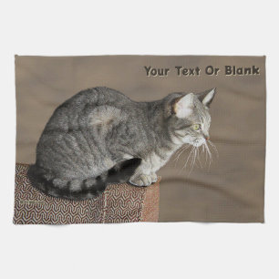 Smoky Gray Tabby Cat Geschirrtuch