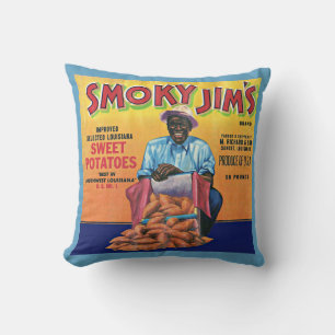 Smoky Jim's Süßkartoffelkennzeichen der 40er Jahre Kissen