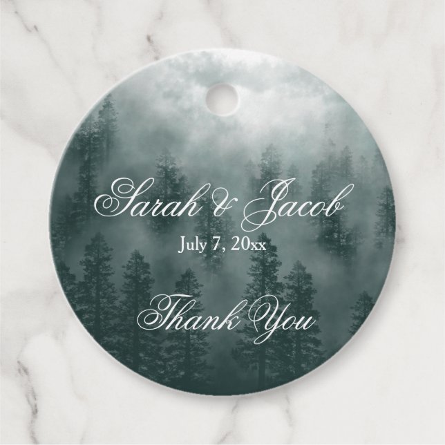 Smoky Mountain Favor Tag Geschenkanhänger (Vorderseite)