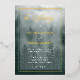Smoky Mountain Hochzeit  Folieneinladung