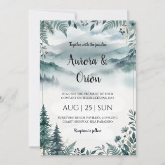 Smoky Mountain Hochzeitseinladungen Einladung