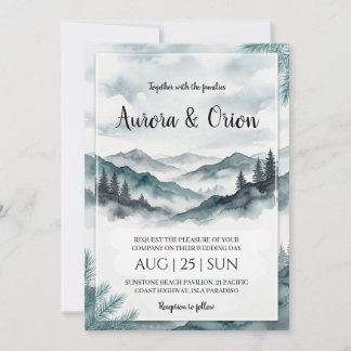 Smoky Mountain Hochzeitseinladungen Einladung