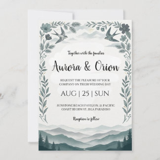 Smoky Mountain Hochzeitseinladungen Einladung