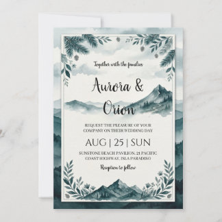 Smoky Mountain Hochzeitskarten Einladung
