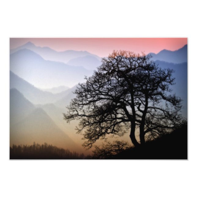Smoky Mountain Sunset vom Blue Ridge Parkway Fotodruck (Vorne)