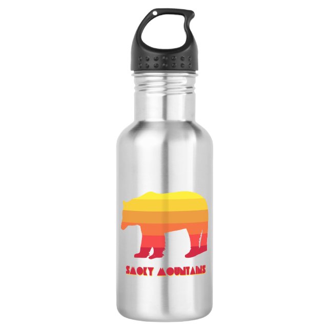 Smoky Mountains Bär Edelstahlflasche (Vorderseite)