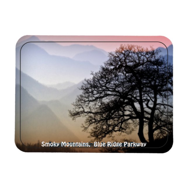 Smoky Mountains Blue Ridge Parkway GSMNP Foto Magnet (Horizontal)