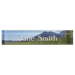 Smoky Mountains im Frühlingslandschaft Namensplakette