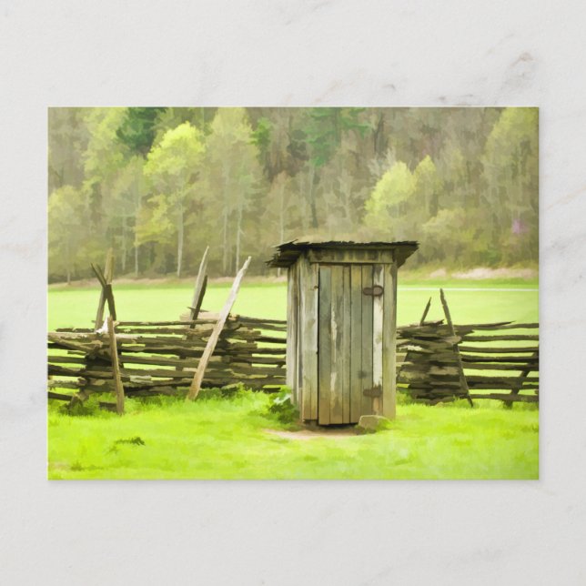 Smoky Mountains Outhouse Travel Fotografy Postkarte (Vorderseite)