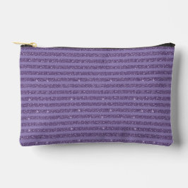 Smoky Plum Glitter Style Horizontal Stripes Zubehörtasche