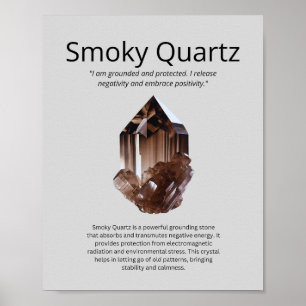 Smoky Quarz Crystal Meaning Poster