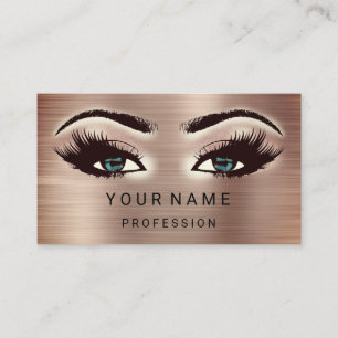 Smoky-Rose Makeup Minimal Blue Eyes Visitenkarte