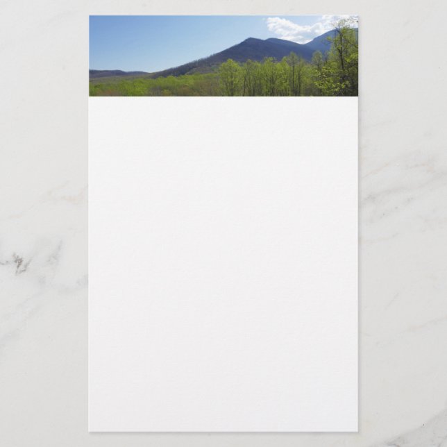 Smokygebirge in der Frühjahrslandschaft Briefpapier (Vorderseite)