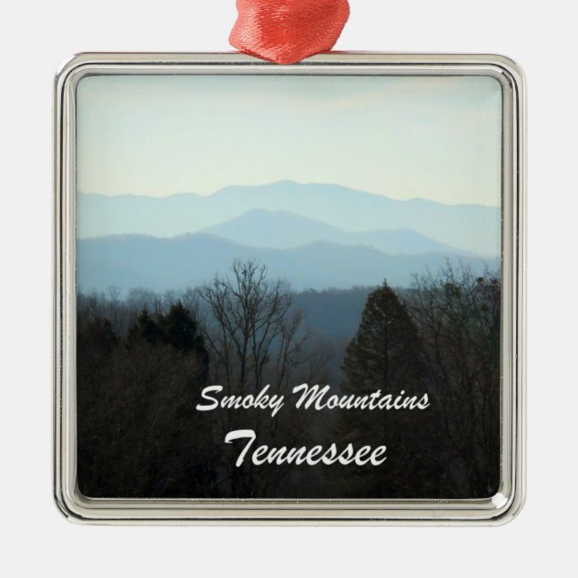 Smokygebirge, Tennessee Ornament Aus Metall (Vorne)