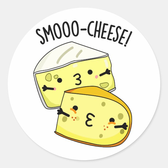Smoo-Käse Funny Cheese Pun Runder Aufkleber (Vorderseite)