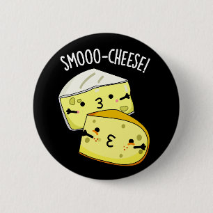 Smoo-Käse Lustiger Käse Wortspiel Dunkler Hintergr Button