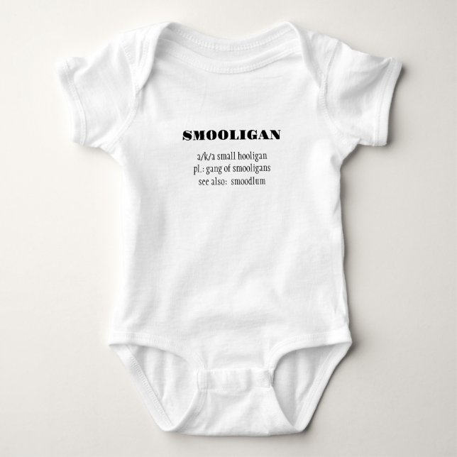Smooligan-Babykarodysuit Baby Strampler (Vorderseite)