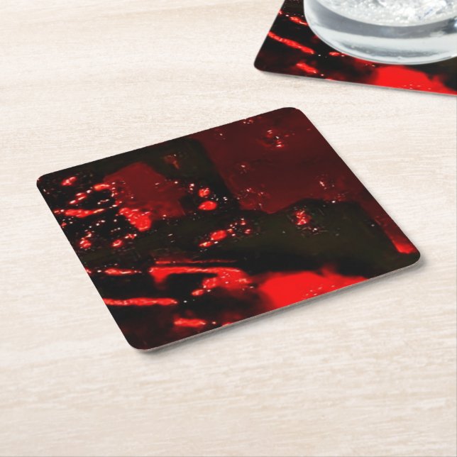 Smooth abstract paper coaster.Happiness abstract Rechteckiger Pappuntersetzer (angewinkelt)