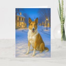 Smooth Collie Holiday Card Feiertagskarte