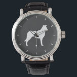 Smooth Collie Silhouette Armbanduhr<br><div class="desc"></div>
