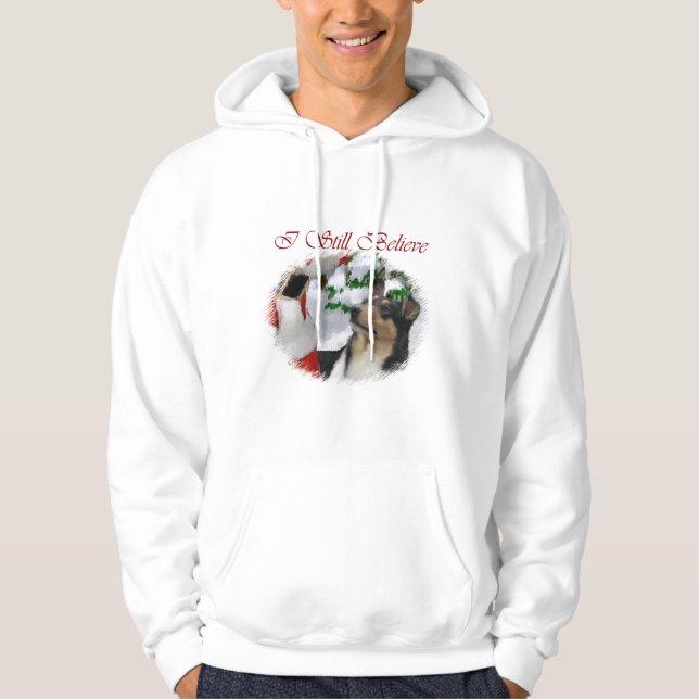 Smooth Collie Weihnachtspenden Hoodie (Vorderseite)