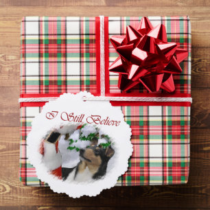 Smooth Collie Weihnachtspenden Ornament Karte
