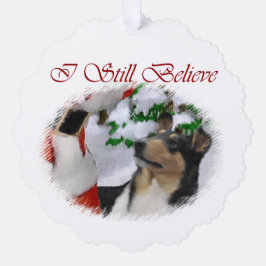 Smooth Collie Weihnachtspenden Ornament Karte