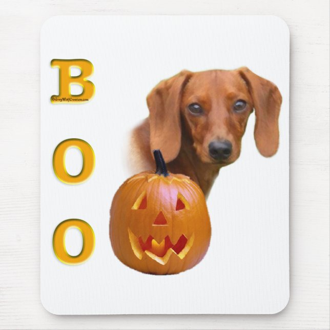 Smooth Dackel Boo Mousepad (Vorne)