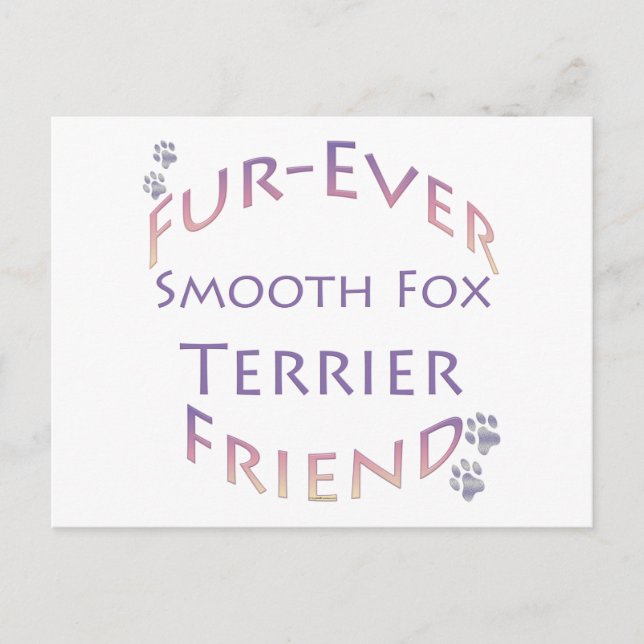 Smooth Fox Terrier Furever Friend Postkarte (Vorderseite)