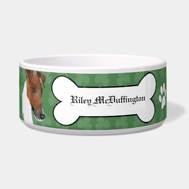 Smooth Fox Terrier Irish Pet Dog Food Bowl Napf (Vorderseite)