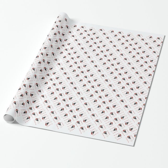 Smooth Fox Terrier Santa Paws Geschenkpapier (Ungerollt)