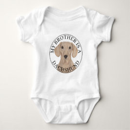 Smooth Red Dachshund Big Brother Baby Strampler