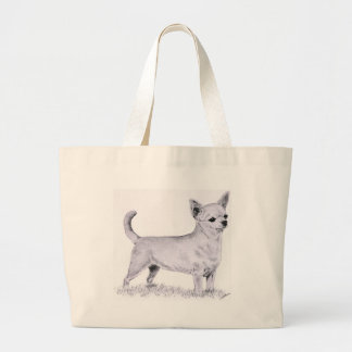 Smoothcoat Chihuahua - stehend Jumbo Stoffbeutel