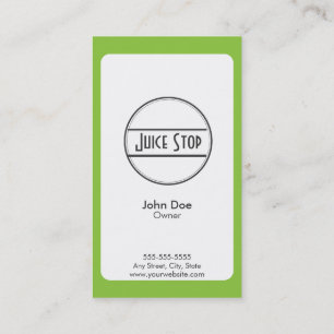 Smoothie & Juice Bar Business Card Treuekarte