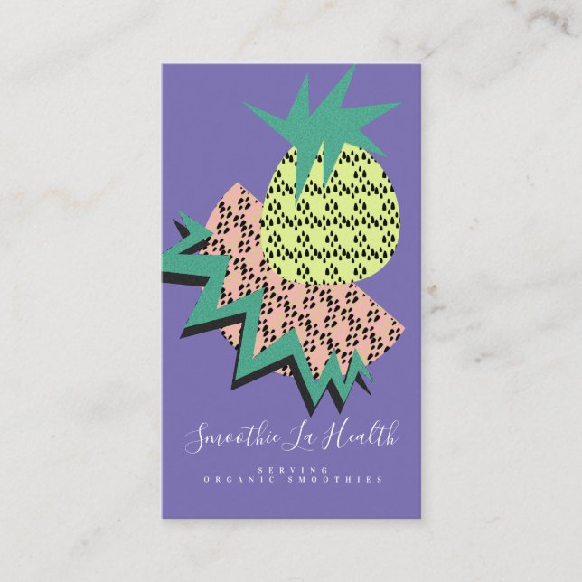 Smoothie Milk Shake Fruit Pop Watermelon Ananas Visitenkarte (Vorderseite)