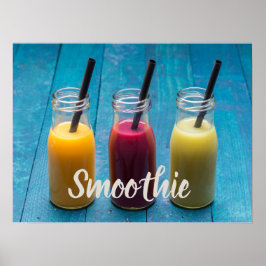 Smoothie Saft trinken Mango Orange Kiwi Geschenk Poster