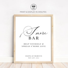S'more Bar Wedding Elegant Moderne Poster