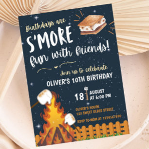 S'more Bonfire Smore Spaß Freunde Camping Einladung