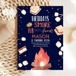 S'more Bonfire Smore Spaß Freunde Camping Geburtst Einladung