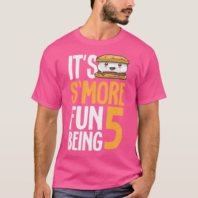 Smore Campfire 5th Birthday Marshmallow Camping Sm T-Shirt (Vorderseite)