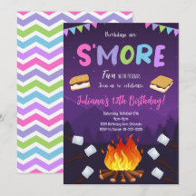 S'more Campfire's mehr Spaß Freunde zum Geburtstag