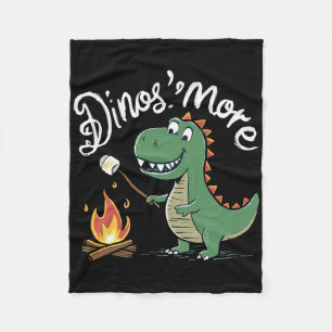 Smore Camping Lagerfeuer Camp Camper Lustige Dinos Fleecedecke
