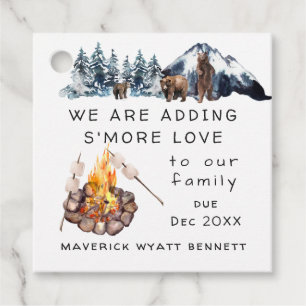 S'more d'amour   Étiquette de cadeau pour Baby Sho
