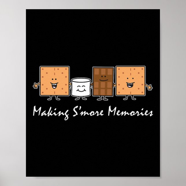 S'more-Erinnerungen machen Camping-Campfire-S'more Poster (Vorne)