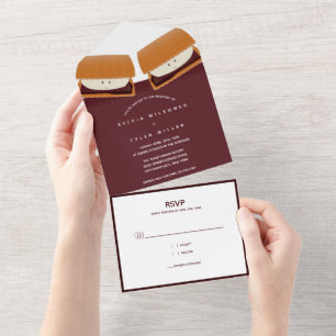 S'more Food Wedding All In One Einladung