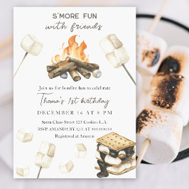 S'more Fun Campfire 1er anniversaire Invitation