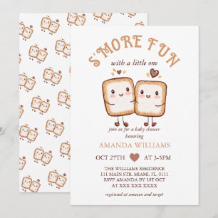 S'more Fun Kawaii Campfire Babydusche Einladung