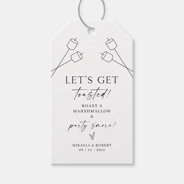S'more Geschenktafel Wedding Party Gefallen-Label Geschenkanhänger (Vorderseite)
