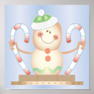 Smore_Gingerbread_Man_and_Candycane_ WINTER GLÜCKL Poster