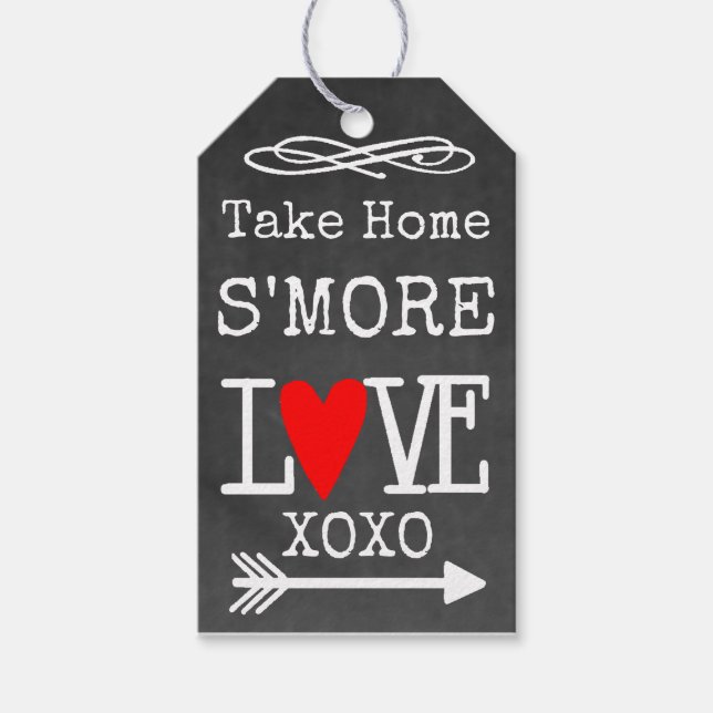 S'more Liebe Chalkboard Look Guest Feel Geschenkanhänger (Vorderseite)